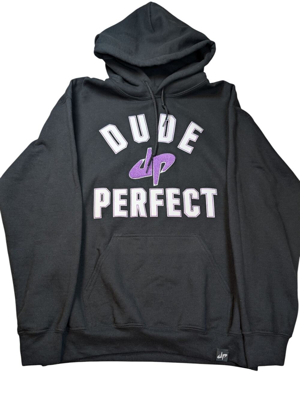 Dude Perfect Mens Med Hoodie Streetwear Pullover Black Y2K Grunge